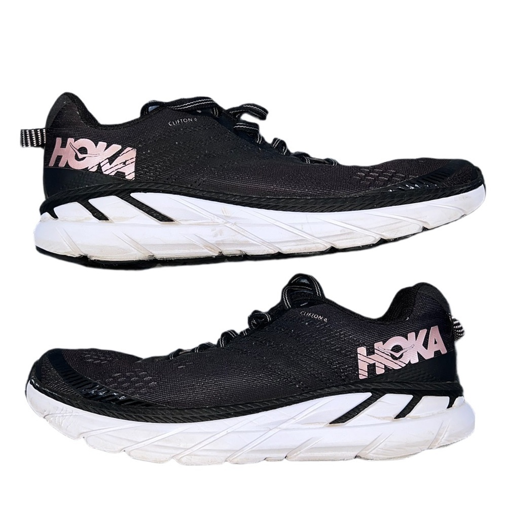 HOKA One One Clifton 6 Black Running Shoes Women’s US 7 EU 38 2/3 - Picture 5 of 8